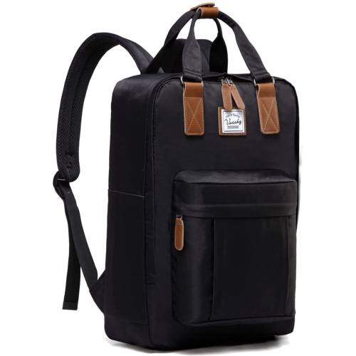 Laptop Backpack for Women,15.6 Inch Water Resistant College School Backpack Bookbag Casual Daypack for Teacher/Teen Girls/Business/Travel Black