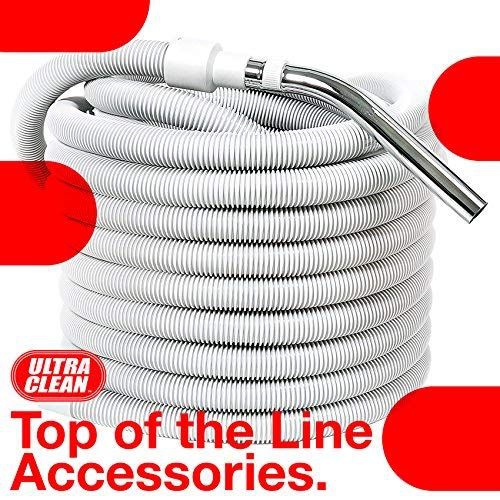 Ultra Clean Deluxe Central Vacuum Hose and Attachment Kit for Bare Flooring, Hardwood, Ceramic, Tiles and Rugs