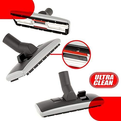 Ultra Clean Deluxe Central Vacuum Hose and Attachment Kit for Bare Flooring, Hardwood, Ceramic, Tiles and Rugs