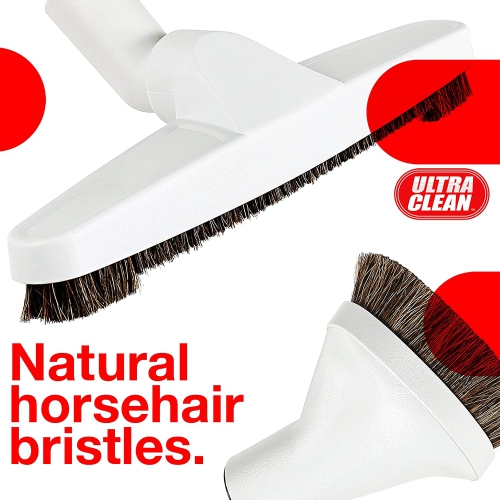Ultra Clean Deluxe Central Vacuum Hose and Attachment Kit for Bare Flooring, Hardwood, Ceramic, Natural Stone, Tiles and Rugs