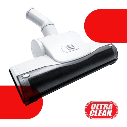 Ultra Clean Central Vacuum Hardwood/Rug Attachment Cleaning Tool Kit - Air-Driven Carpet Brush –24 V Hose with 2-way on/off Switch Handle- with