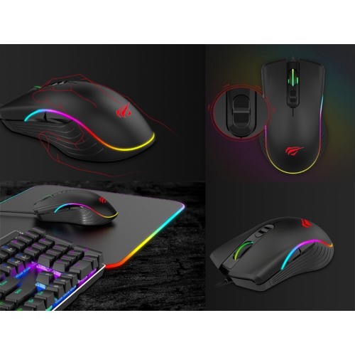 HAVIT MS1006 RGB Backlit Wired 3200DPI Gaming Mouse_Black