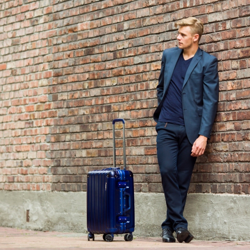 Holdall Thalia Collection Aluminum Frame Cabin Luggage, True Blue