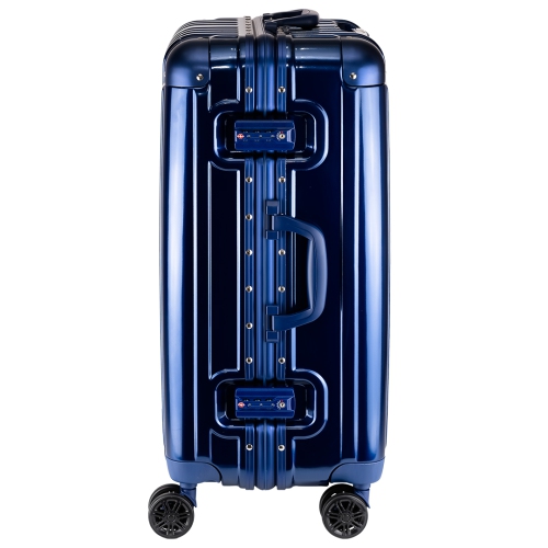 Valise moyenne de 24 po avec cadre en aluminium de la collection Thalia de Holdall, bleu pur