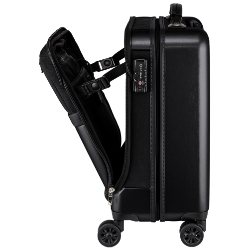 Bagage de cabine hybride de la collection Aeneas de Holdall, noir pur