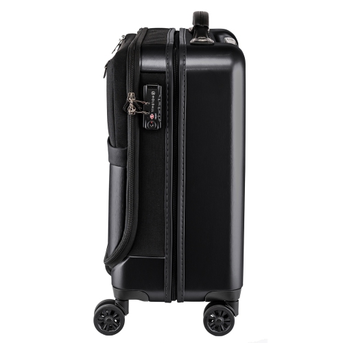 Bagage de cabine hybride de la collection Aeneas de Holdall, noir pur