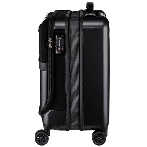 Bagage de cabine hybride de la collection Aeneas de Holdall, noir pur