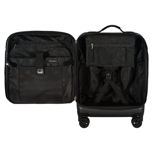 Bagage de cabine hybride de la collection Aeneas de Holdall, noir pur