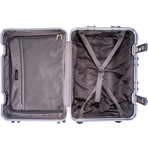 Holdall Thalia Collection Aluminum Frame Cabin Luggage, Cool Grey