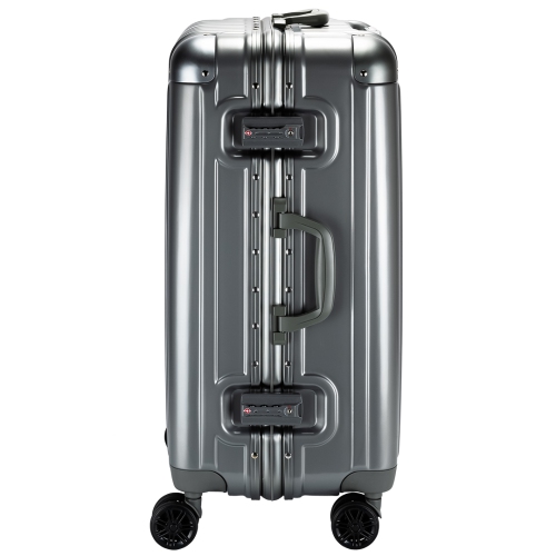 Valise moyenne de 24 po à cadre en aluminium de la collection Thalia de Holdall, gris frais
