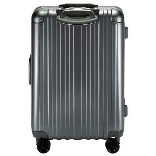 Valise moyenne de 24 po à cadre en aluminium de la collection Thalia de Holdall, gris frais