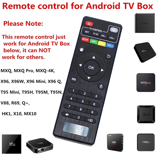 Télécommande de rechange pour Android TV Box MXQ, MXQ Pro, MXQ-4K, X96,  X96W, X96 Mini, X96 Q, T95 Mini