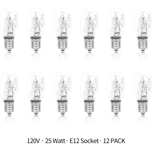 [Original Replacement] Long Lasting 25 Watt Dimmable E12 Socket Incandescent Candelabra Salt Lamp Bulb - Value