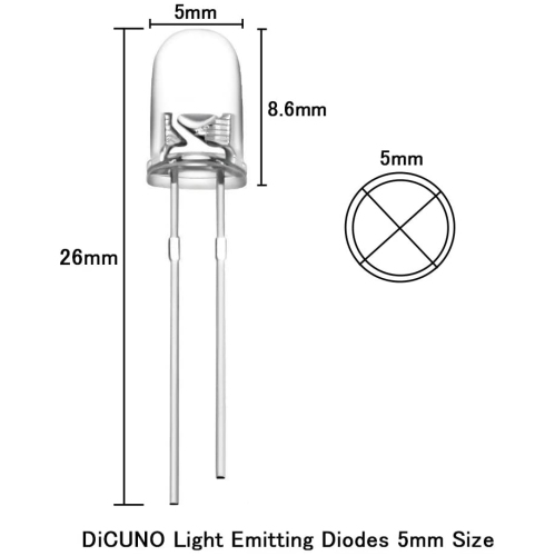 200 pièces DEL de 5 mm, diodes électroluminescentes, 2 broches, couleurs variées, UV/rouge/jaune/vert/bleu/chaud