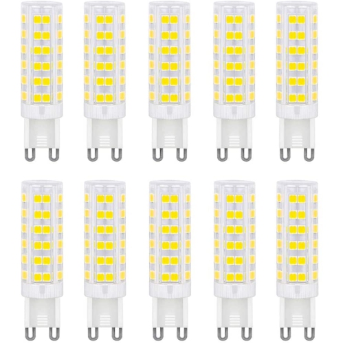 ALBERTATECH  7W G9 Led Bulbs, 65W Halogen G9 Light Bulbs Replacement, 76 Smd 2835 Led Energy Saving Bulbs, 6000K Sucooper Bright L