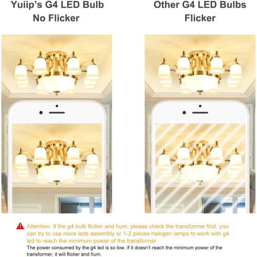 G4 LED Light Bulb 3W Bi-Pin Base 20W 25W 30W Halogen Bulbs Equivalent AC/DC 12V Warm White 2700K 48x3014 SMD