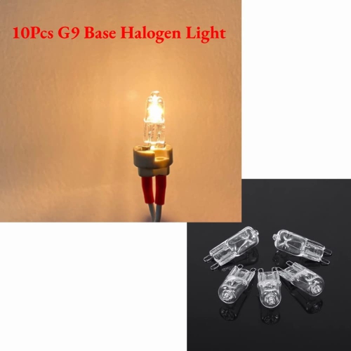 G9 Halogen Bulb, lampadina alogena, leuci 40 watt 10Pcs G9 Base Halogen Light 120V 40W Lighting Replacement Home Warm