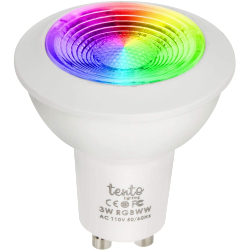 Color GU10 LED Light Bulbs Dimmable Color Cing Spotlight with Remote, & Warm White, 45 Degree Beam Angle