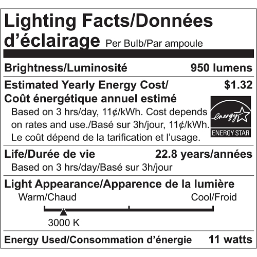 Flood-11W 850 Lumens 3000K Dimmable Led Light Bulb, Par30, Bright White (Pack of 6)
