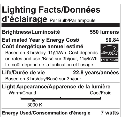 Flood-7W 550 Lumens Daylight 5000K Dimmable Led Light Bulb-6 Pack, Par20, Bright White