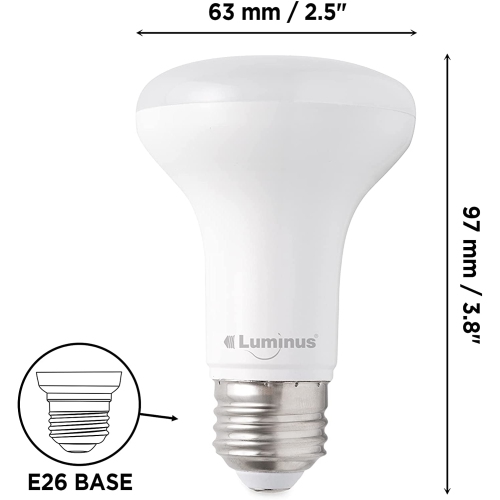 3722-7W 575 Lumens 2700K Dimmable Led Light Bulb-6 Pack, R20, Warm White