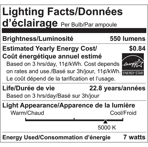3722-7W 575 Lumens 2700K Dimmable Led Light Bulb-6 Pack, R20, Warm White