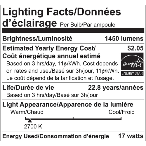 17W 1450 Lumens 2700K Dimmable Led Light Bulb-6 Pack, Br40, Warm White
