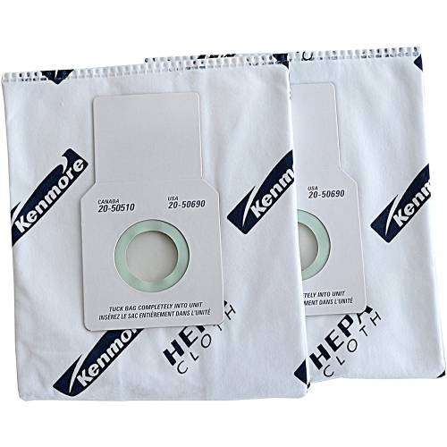 50510 HEPA Vacuum Bags. Designed to fit Upright Vacuum Cleaners. Package of 2 HEPA Bags
