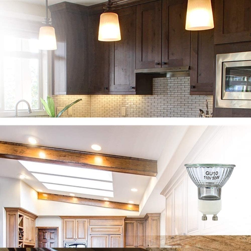 Ampoules halogènes de base GU10 de 110 V et 120 V et 50 W, ampoules de rechange MR16 à réflecteur à faisceau large pour la cuisine