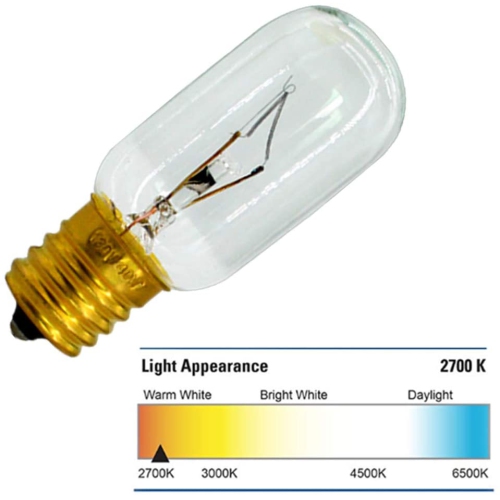 40 Watt T8 Tubular E17 Base Appliance Light Bulb,High Temp Resistance Incandescent Light Bulb for Microwave