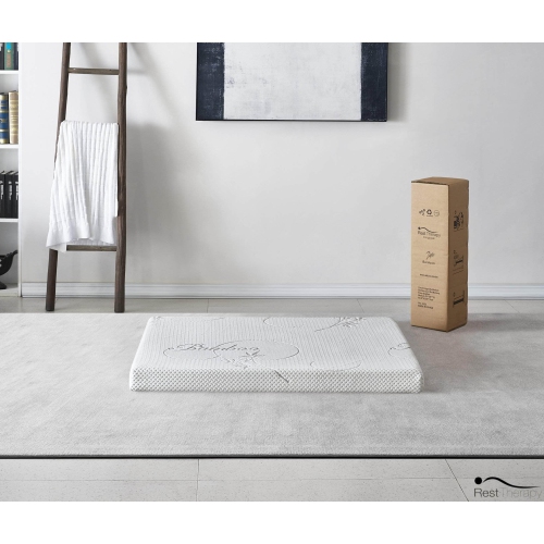 Rest Therapy 3 Inch Invigorate Bamboo Cool Gel Memory Foam Dog or Cat Bed Pet Mattress