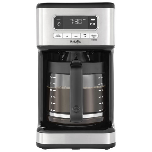 Mr. Coffee Programmable Coffee Maker - 14-Cup - Stainless Steel/Black
