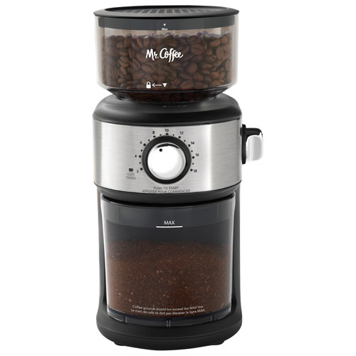 Mr. Coffee Automatic Burr Coffee Grinder - 18-Cup - Stainless Steel | Best  Buy Canada