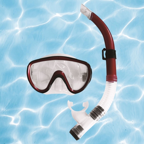 14+ Years - Red Scuba Mask and Snorkel Pool Set