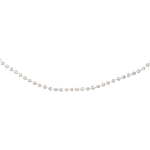 15' Shiny Clear Iridescent Beaded Christmas Garland