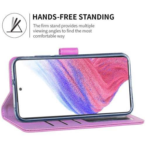 Leather Folio Premium Wallet for Samsung Galaxy A53 5G, PU Leather Pouch with Magnetic Card Slot, Lanyard with 360° Protection Mobile Case &