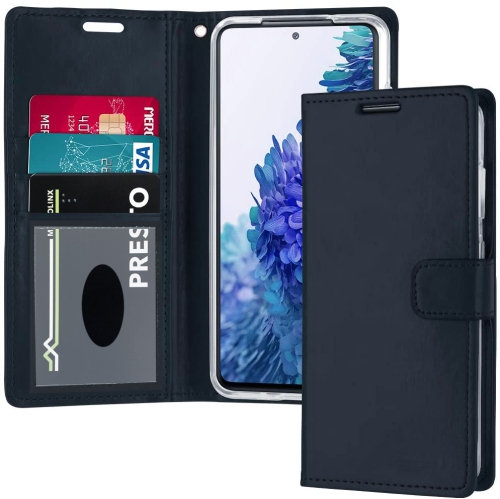 XCRS Leather Folio Premium Wallet for Samsung Galaxy A53 5G, PU Leather Pouch with Card Slot and Wristband Lanyard with 360° Protection Mobile Case &