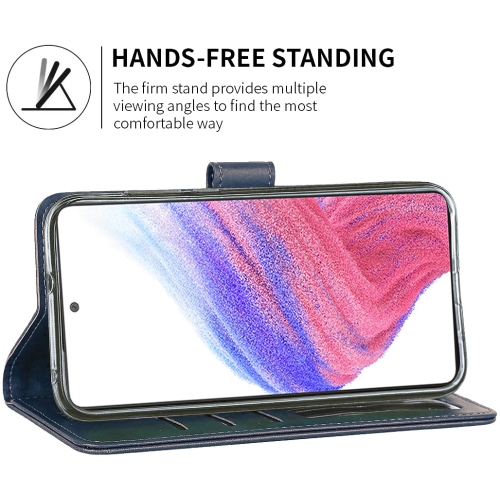 XCRS Portefeuille en cuir Folio Premium pour Samsung Galaxy A53 5G, pochette en cuir PU avec fente pour carte magnétique et lanière de bracelet avec