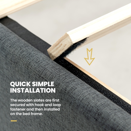 Costway Full/Queen Upholstered Bed Frame Adjustable Diamond Button Headboard Easy Assembly