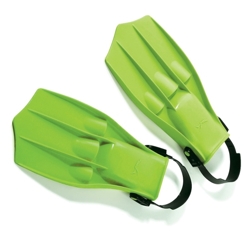 11.25" Florescent Green Dolphin Recreational Swim Fins - Children's