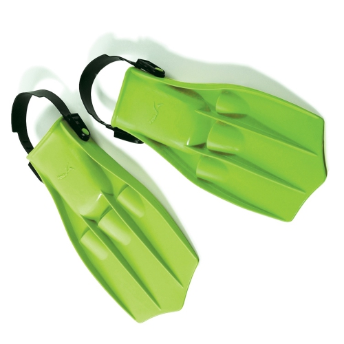 11.25" Florescent Green Dolphin Recreational Swim Fins - Children's