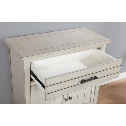 Furniture of America Bombas Wood 1-Drawer Hallway Cabinet in Antique White