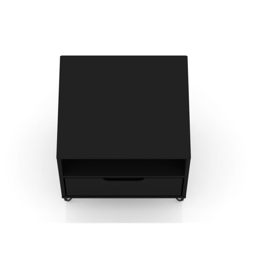 Rockefeller Modern Sleek Nightstand in Black Engineered Wood