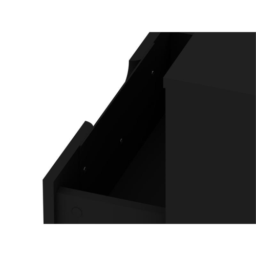 Rockefeller Modern Sleek Nightstand in Black Engineered Wood