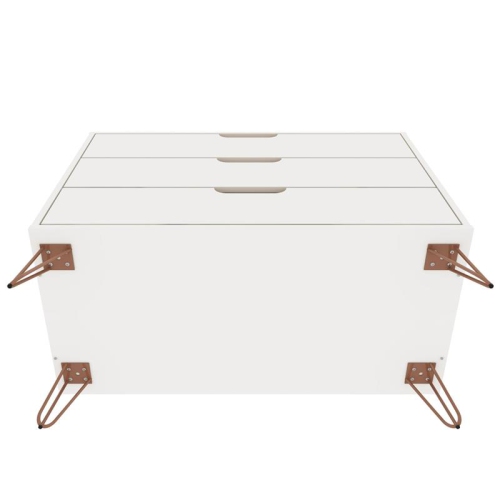 Rockefeller Wood Dresser & Nightstand Set in White