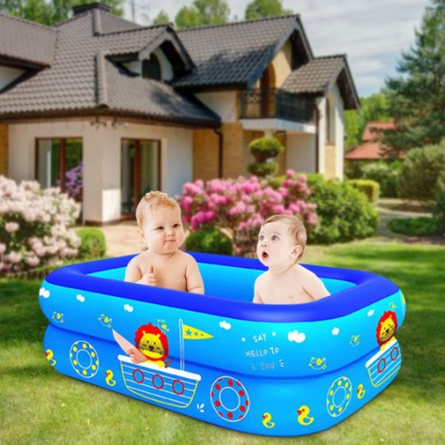 Inflatable Swimming Pool Inflatable Paddling Pools for Kids, Rectangular Bath Tub Pool for Outdoor, Garden Backyard,Summer Water Party