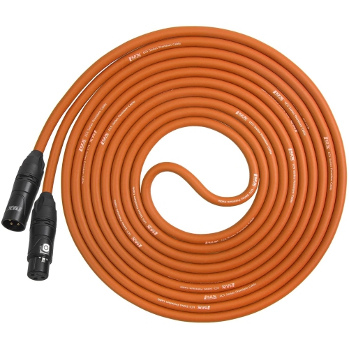 LyxPro Balanced XLR Cable 6 ft Premium Series Professional Microphone Cable, Powered Speakers and Other Pro Devices Cable, Orange