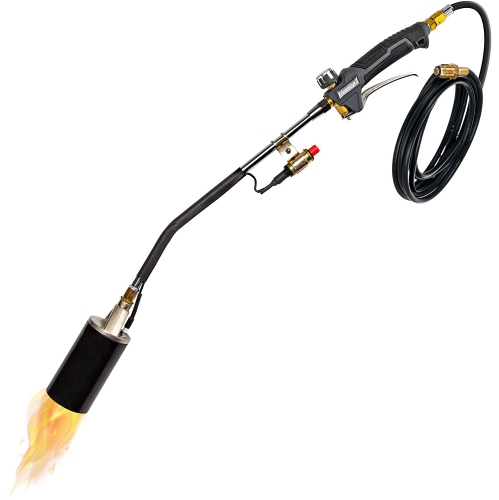 Ivation 340,000 BTU Propane Torch, Heavy Duty Weed Burner With Built-in Ignitor, Extra Long 12’ Hose, Adjustable Flame Control, Outdoor Weed Killer f