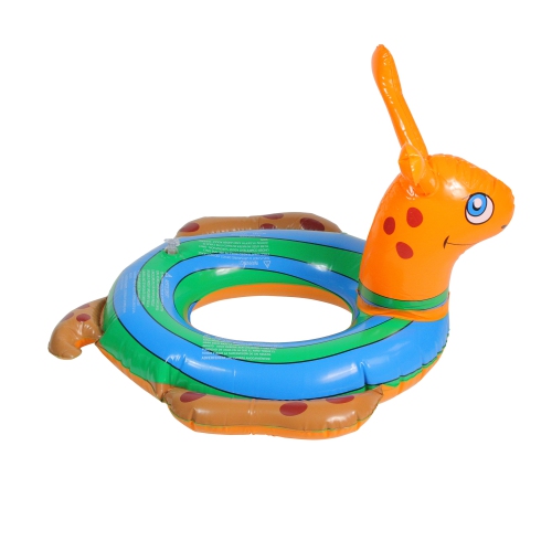 Inflatable Orange and Blue Snail Swimming Pool Tube Ring Float, 24-inch
