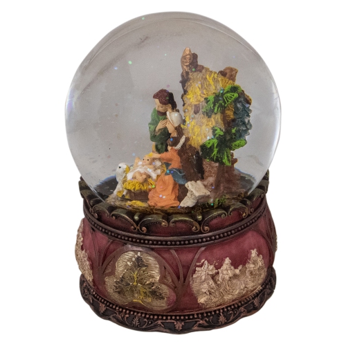 5.75" Holy Family Nativity Scene Christmas Snow Globe